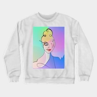 Woman Illustration - Pop Art Crewneck Sweatshirt